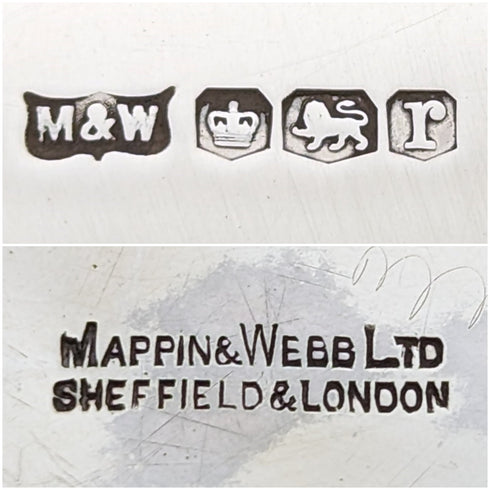 1934年 英国ヴィンテージ 純銀製ピアスディッシュ 90g Mappin & Webb